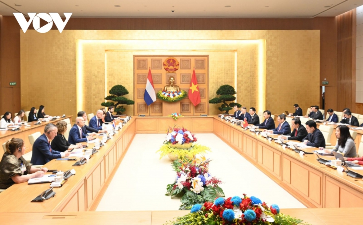 At the talks between the two Government leaders