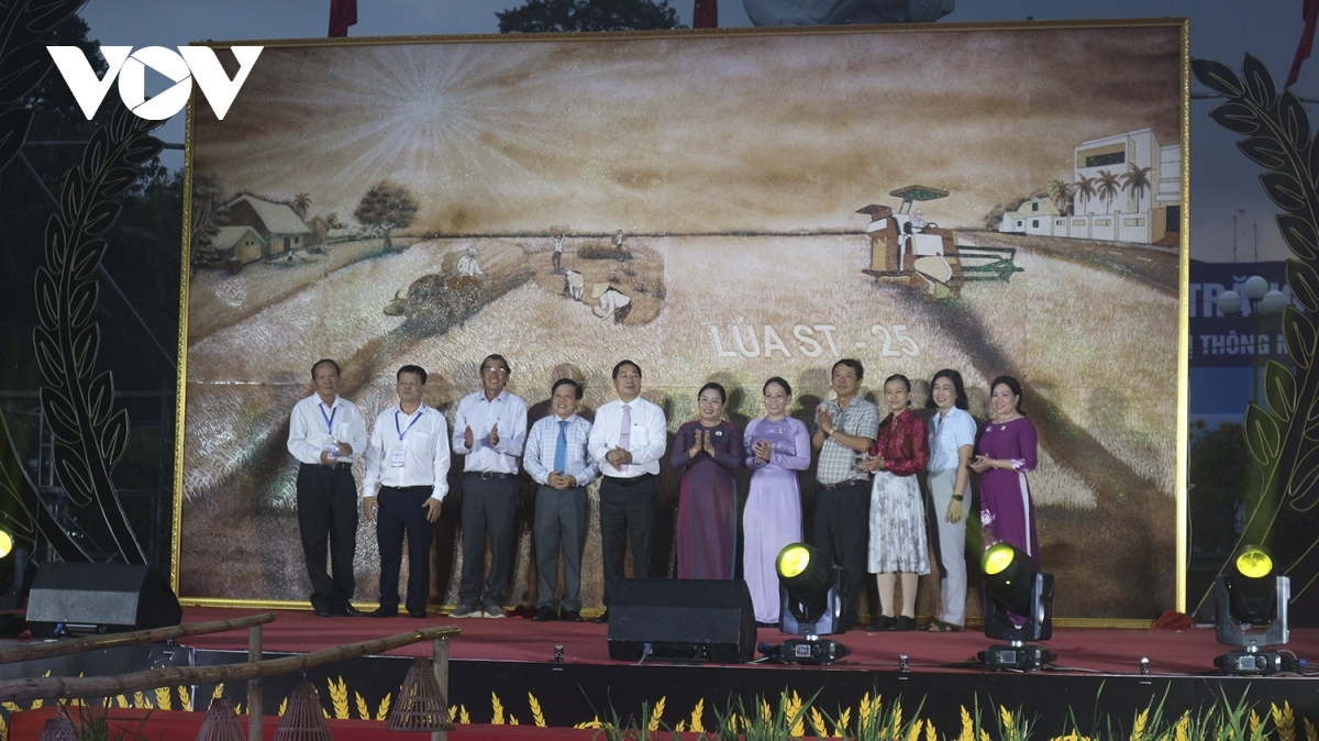 The largest rice painting has been recognised in Vietnam.
