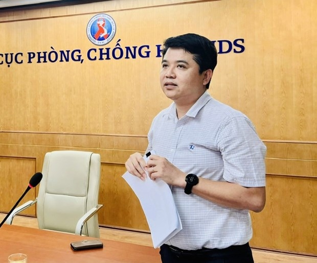 Vo Hai Son, deputy head of Vietnam Administration of HIV/AIDS Control, speaks at the event (Photo: chinhphu.vn)