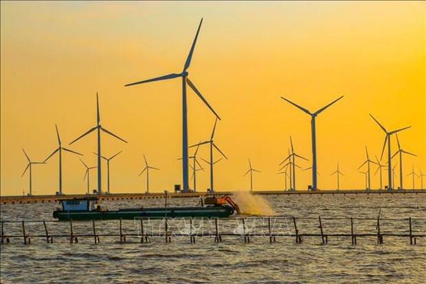 Wind turbines in the Mekong Delta province of Bac Lieu.