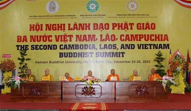 Second Cambodia-Laos-Vietnam Buddhist Summit opens in Ho Chi Minh City (Photo: VNA)