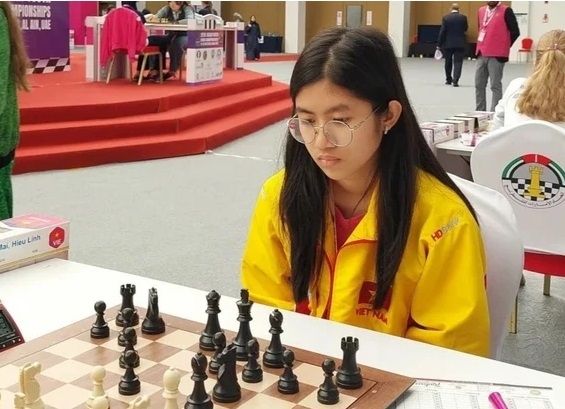 Mai Hieu Linh wins gold medal in the Blitz chess category at the Asian Youth Chess Championships 2023 (Photo: thethao.sggp.org.vn)