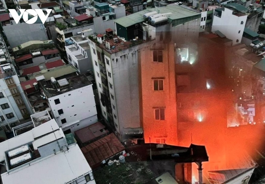 56 people are killed and 37 people are injured in a blaze occurring at a nine-storey building in Alley 29/70 on Khuong Ha street in Thanh Xuan district of Hanoi at 11:22 p.m. on September 12.