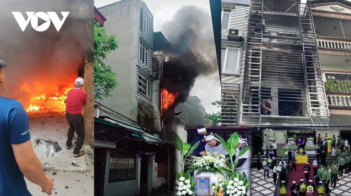 Four people from the same family are found dead following a fire in Ha Dong district of Hanoi at 7:45 a.m. on May 13. The victims include a 67-year-old woman and her three grandchildren, aged 10, eight, and four. The fire occurred in a four-storey house covering 40 sq.m.