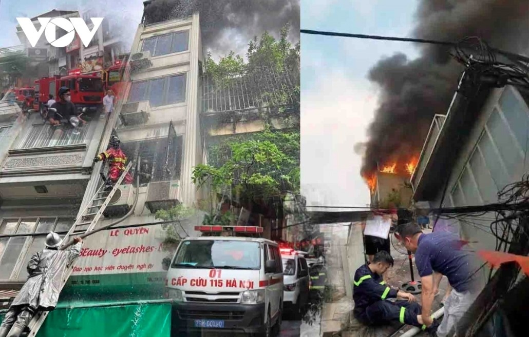 Two children and a teenager from a family died in a fire that engulfed a six-story house at around 5:20 a.m. on July 7 on Tho Quan street in Hanoi’s Dong Da district. Eight fire trucks had been dispatched to the scene, but the alley proved to be too narrow for them to enter, causing firefighters to struggle as they tackled the blaze. Usually with only one exit and inadequate safety standards, Vietnamese tube houses face severe fire hazards.