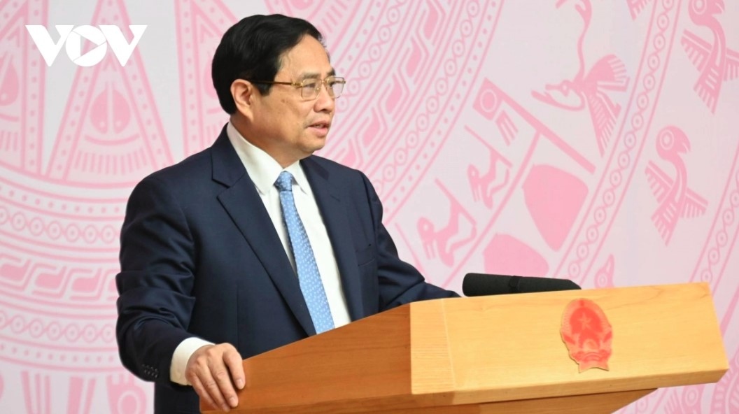 Prime Minister Pham Minh Chinh speaks at the event