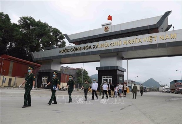 The border guard post of the Tra Linh border gate in Cao Bang province