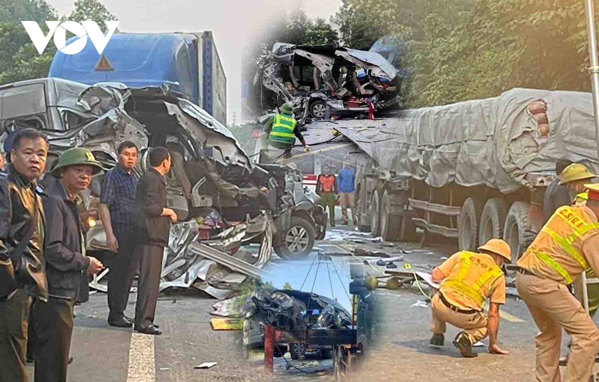 Lang Son province’s traffic police department reports that the bus had been travelling on a steep road section with no street lights, with poor visibility leading to the bus crashing into the parked vehicle. On-site testing reveals that all three drivers had taken no alcohol or drugs.