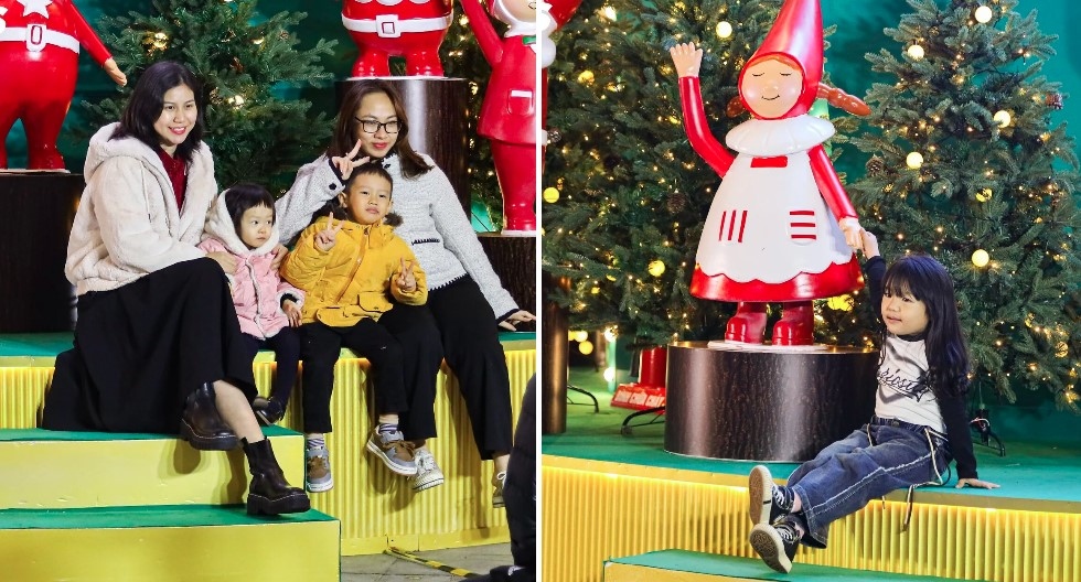 Parents are keen to take photos of their kids in order to save Christmas memories.