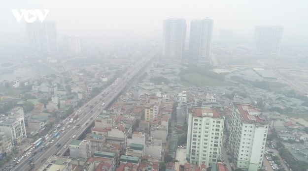 Air pollution covers Hanoi in a thick layer of smog.