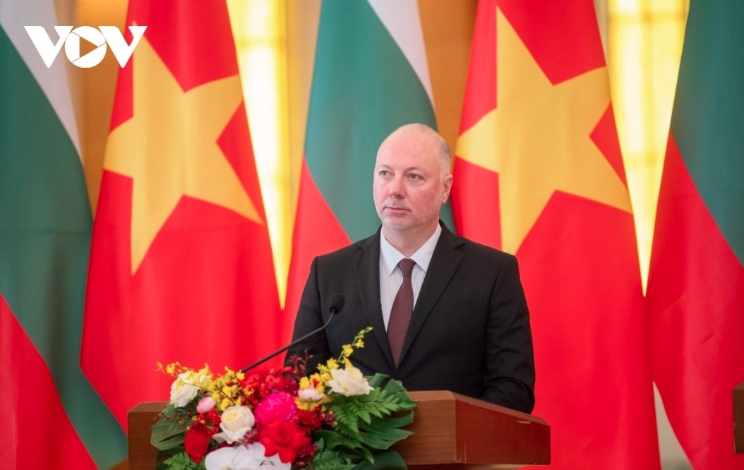 Speaker of the National Assembly of Bulgaria Rosen Dimitrov Jeliazkov at the press briefing