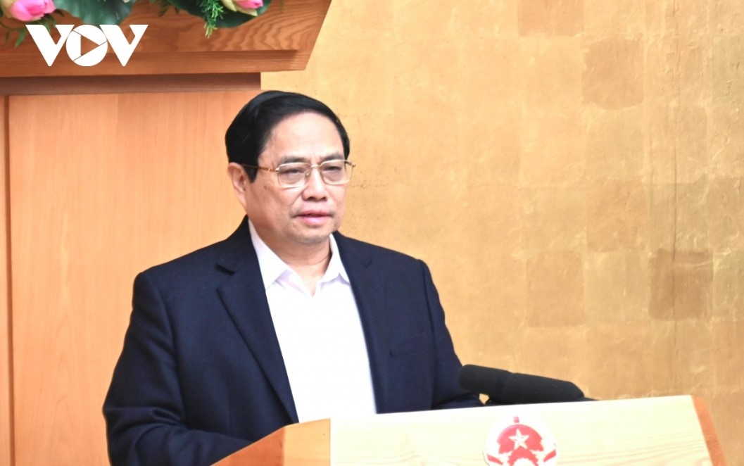 Prime Minister Pham Minh Chinh speaks at the session