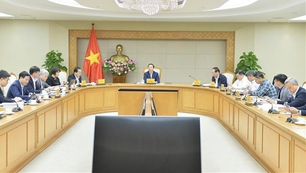 Deputy Prime Minister Tran Hong Ha speaks at a meeting on the establishment of the market in Vietnam held in Hanoi on January 8
