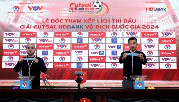 The drawing ceremony of the National Futsal HDBank Championships 2024 is held in an online format