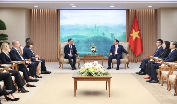 PM Pham Minh Chinh receives Hungarian Minister of Justice Tuzson Bence (Photo: VNA)