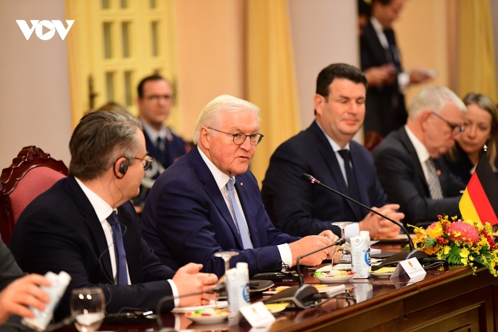  German President Frank-Walter Steinmeier at the talks