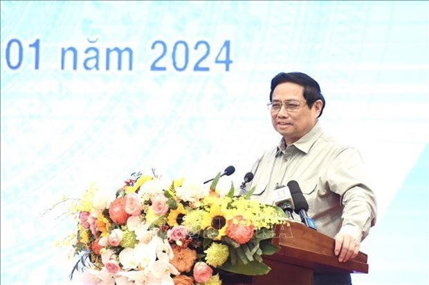Prime Minister Pham Minh Chinh speaks at the conference