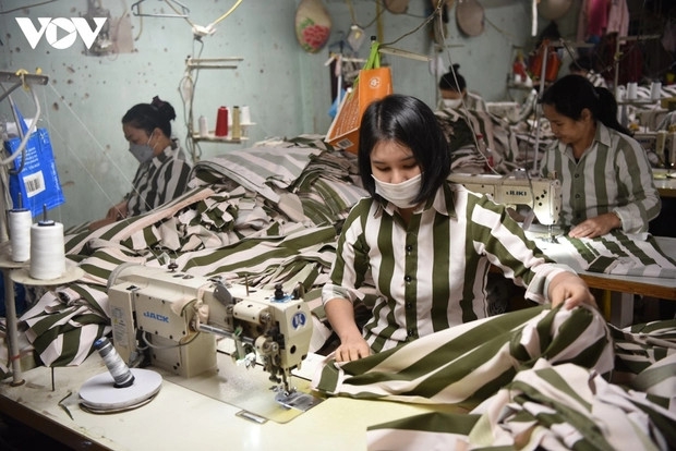 Female prisoners at Ngoc Ly detention camp in Bac Giang province take part in training courses in prison before being discharged into normal life.