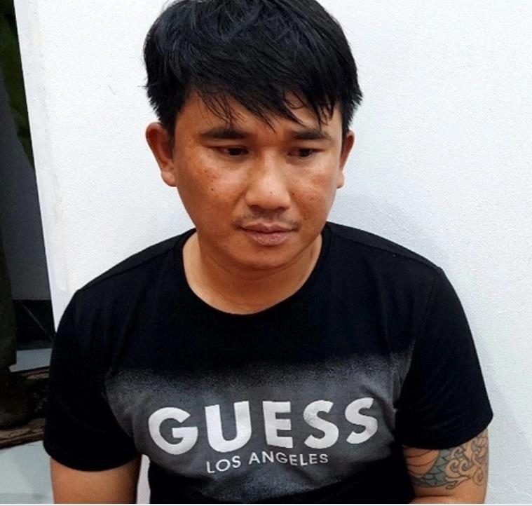 Vo Van Quyen, mastermind of the drug trafficking ring, at the police station (Photo: cadn.com.vn)