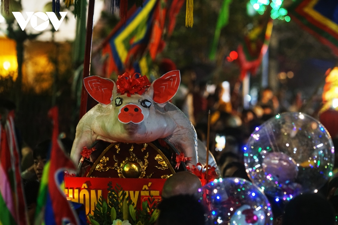 The pig procession takes a total of two hours.