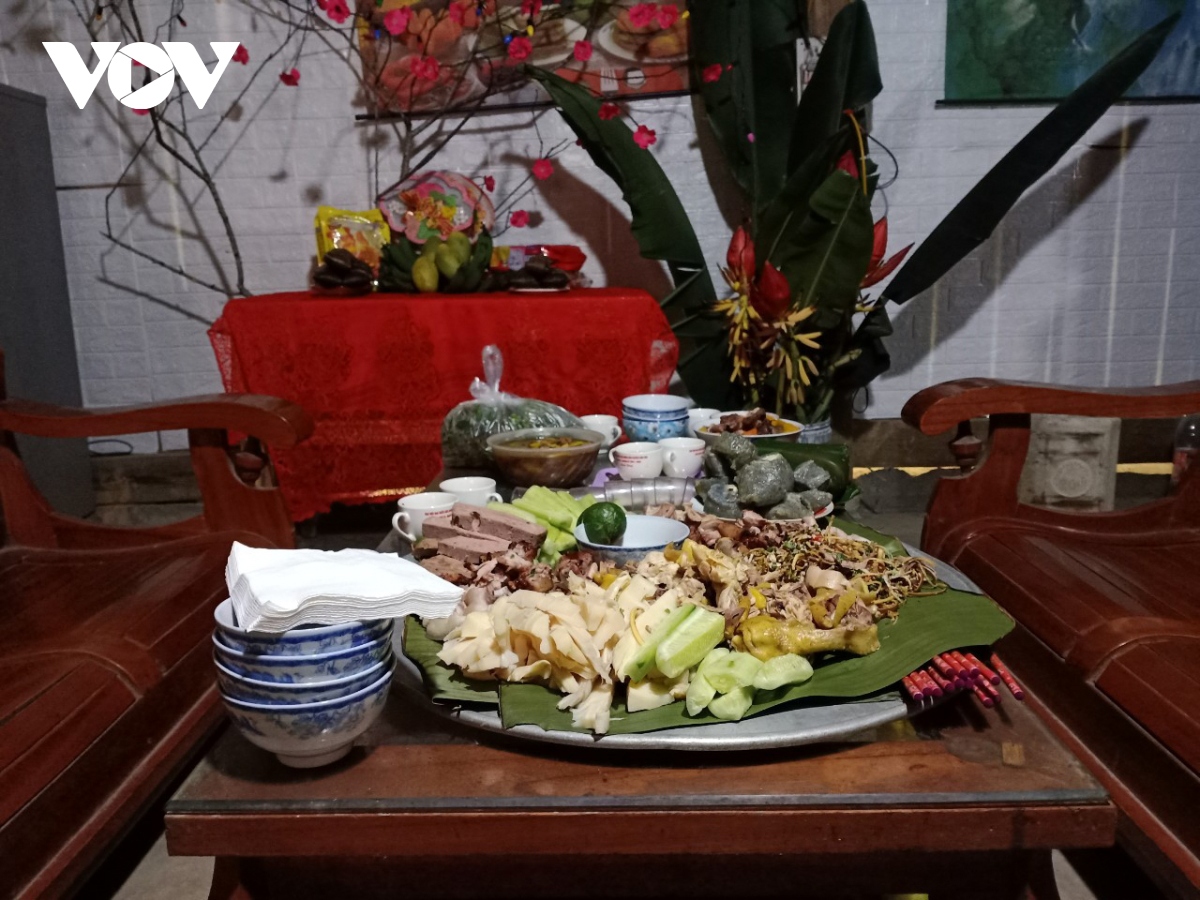 A New Year's Day feast of the Red Dao people in Yen Bai province