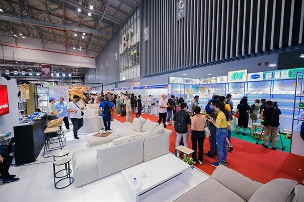 A large number of visitors visit VIFA EXPO held last year in HCM City. (Photo courtesy of the organisers)