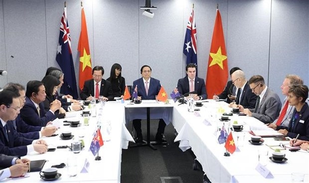 Prime Minister Pham Minh Chinh visits the Commonwealth Scientific and Industrial Research Organisation (CSIRO) of Australia in Canberra on March 8. (Photo: VNA)