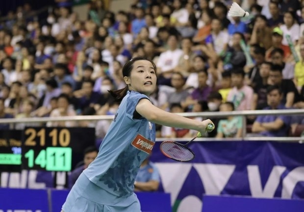Vietnamese top female badminton player Nguyen Thuy Linh