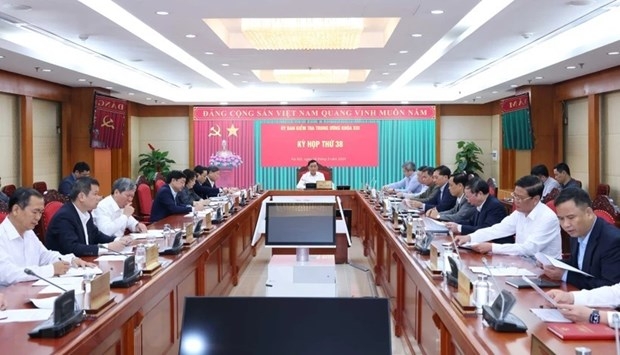 Participants at the 38th session of the Party Central Committee’s Inspection Commission in Hanoi on March 18 (Photo: VNA)