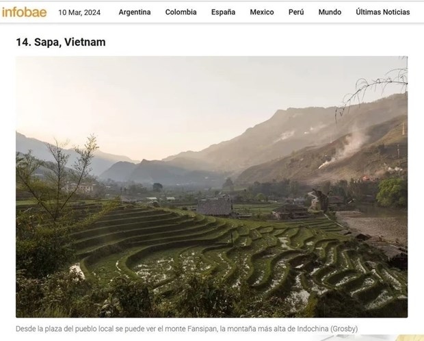 Infobae describes the beauty of Sapa with verdant green mountains, deep valleys, and cascading rice terraces. (Photo: Screenshots)