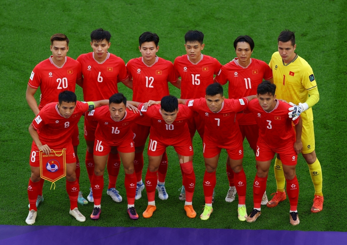 The line-up of Vietnamese team 