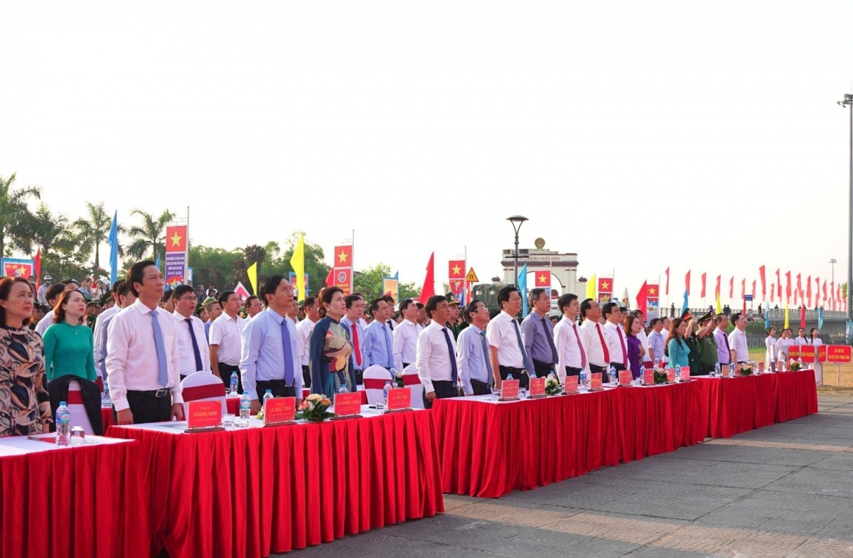 Delegates also attend the flag raising ceremony.