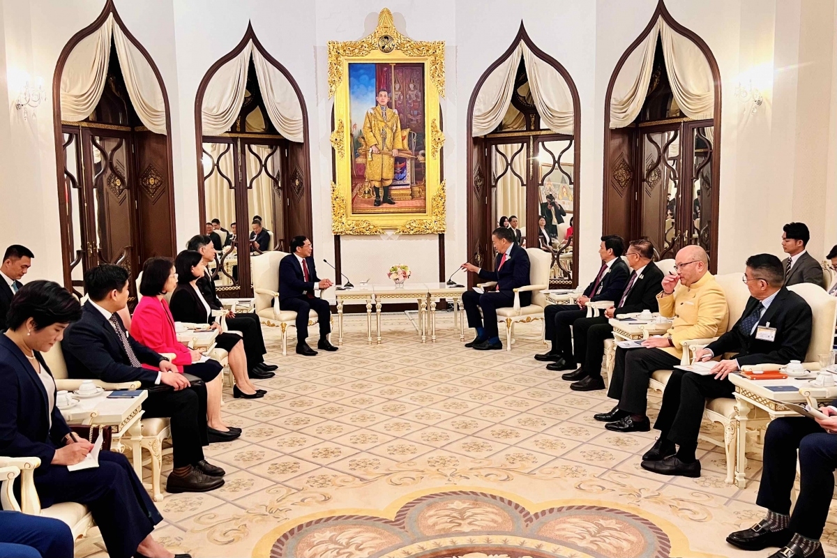 At the meeting between FM Bui Thanh Son and Thai Prime Minister Srettha Thavisin