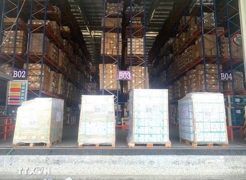 The first batch of organic coconut nectar products is exported to Australian market for the first time (Photo: VNA)