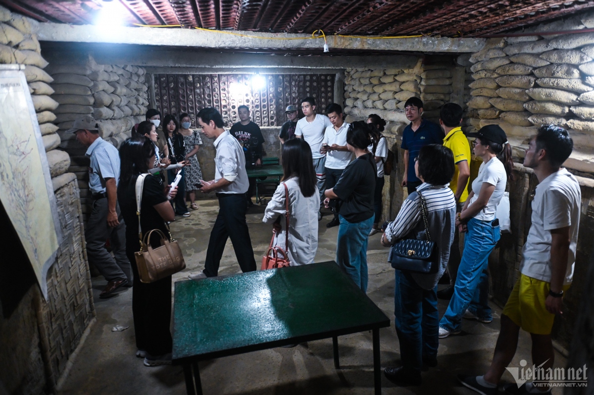 The command tunnel used by French general De Castries attracts plenty of visitors.