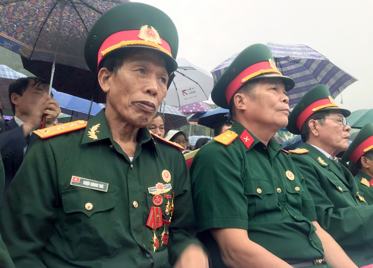 Veterans attend the opening ceremony of the Hung Kings Temple Festival.