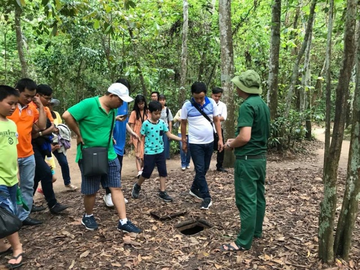 Situated about 70 kilometres northwest of Ho Chi Minh City, Cu Chi tunnels are a system of underground routes that were used by Vietnamese soldiers to house troops, transport communications and supplies, lay booby traps and mount surprise attacks during the past war. 