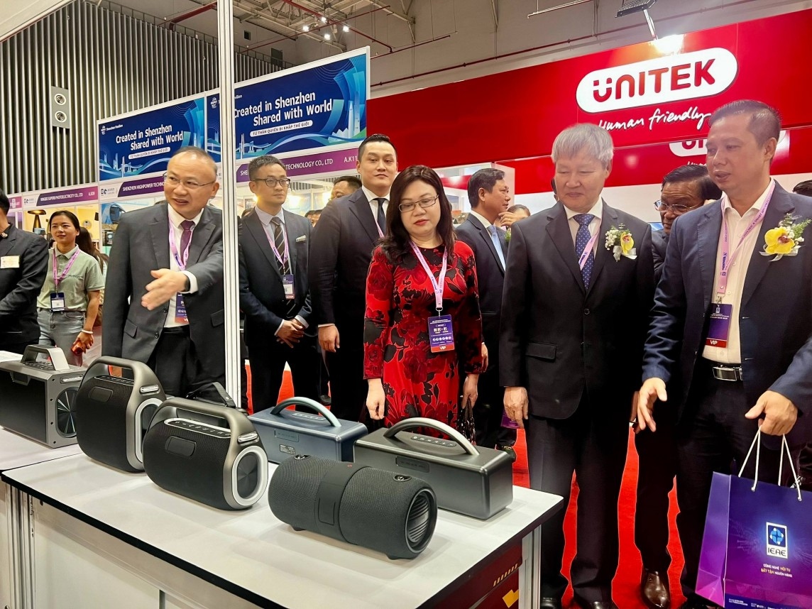 The Vietnam International Electronics &amp; Smart Appliances Expo (IEAE) 2024 opened in Ho Chi Minh City on May 23. (Photo: congthuong.vn)