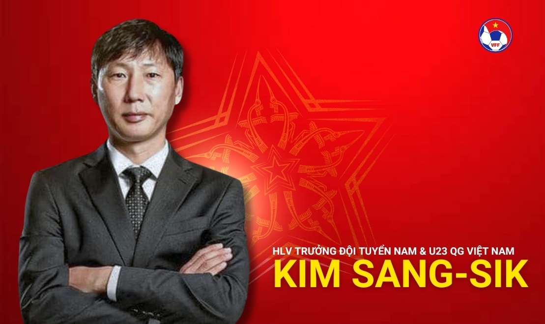 Kim Sang-sik, new head coach of the Vietnam national football team, and Vietnam U23 team.