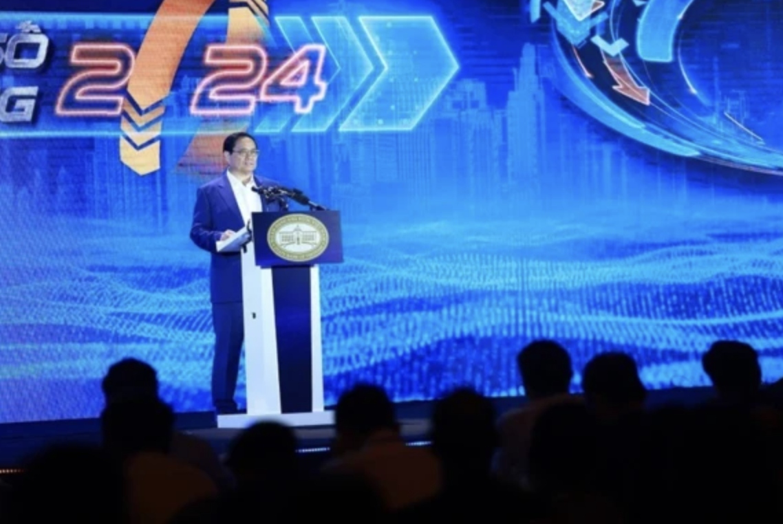 Prime Minister Pham Minh Chinh addresses the event (Photo: VNA)