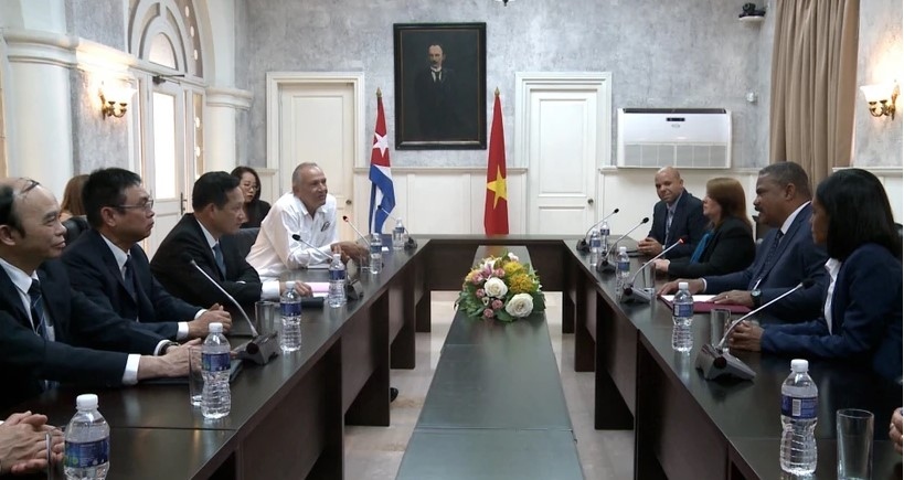 At the working session with Chief Justice of the Supreme People's Court of Cuba Rubén Remigio Ferro