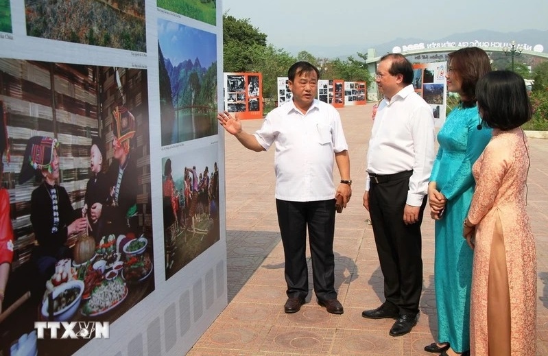 Delegates at the exhibition