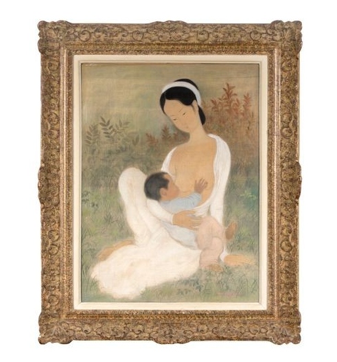 Motherhood by Vietnamese painter Vu Cao Dam