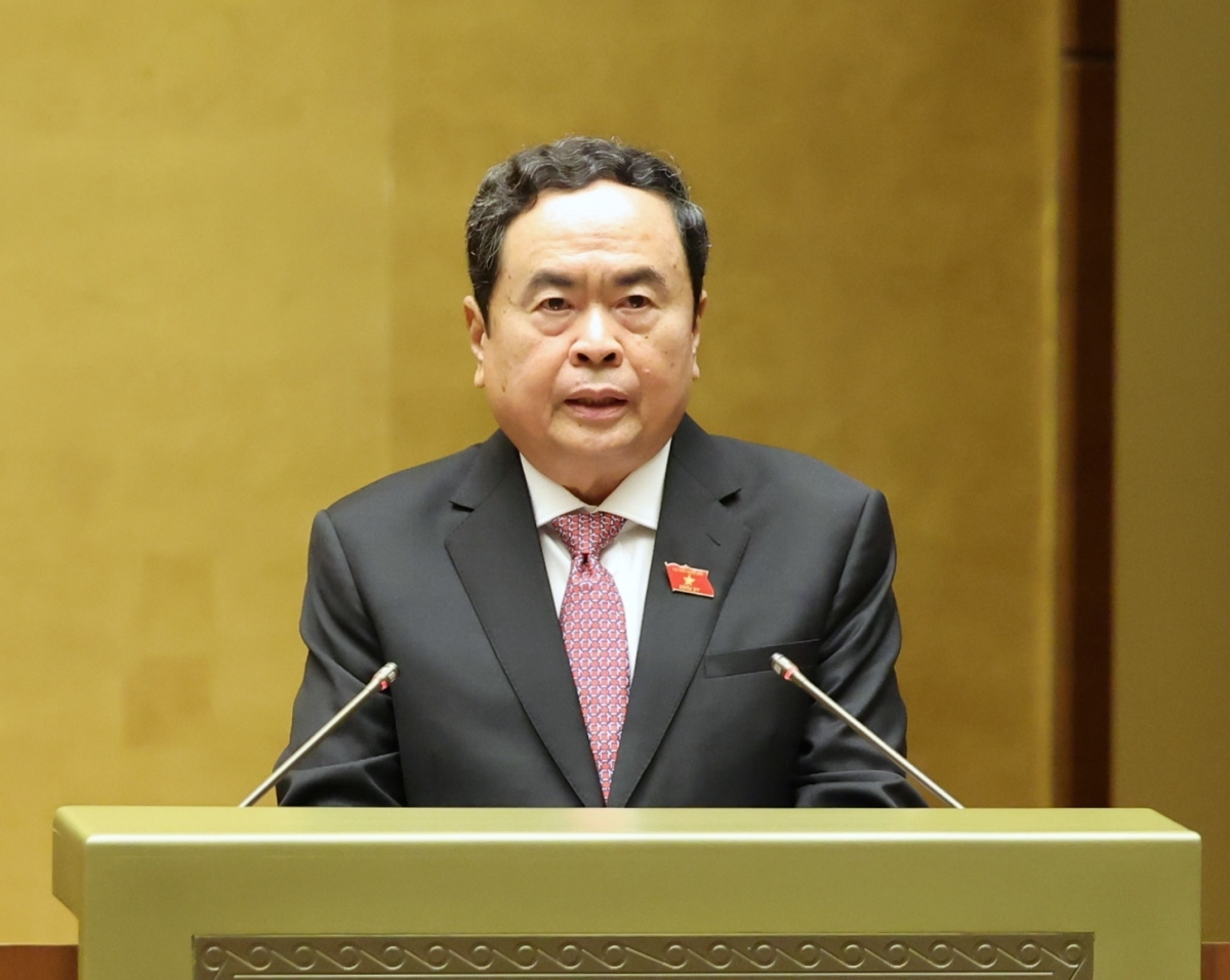 Standing Vice Chairman of the National Assembly Tran Thanh Man speaks at the opening ceremony of the seventh National Assembly session in Hanoi on May 20