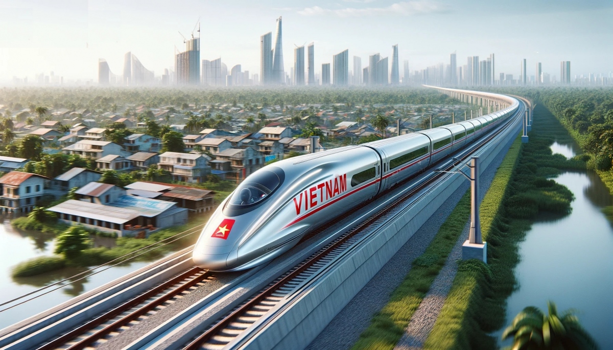 Vietnam's high-speed railway will take shape in future. (Illustrative image using AI ChatGPT app)