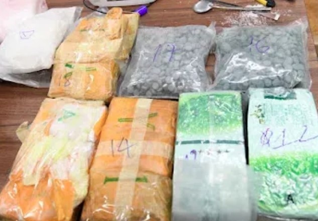 A huge amount of drugs are seized by the Drug Crime Investigation Police Department (Photo: VTV)