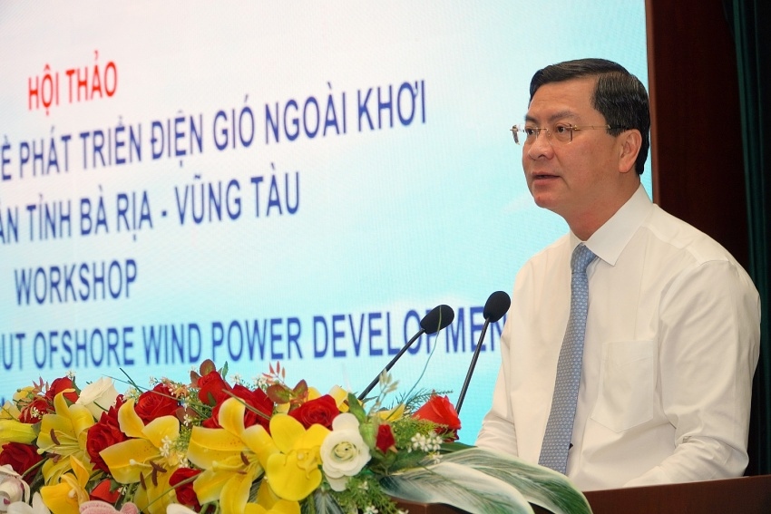 Nguyen Cong Vinh, vice chairman of the Ba Ria Vung Tau People's Committee speaks at the event