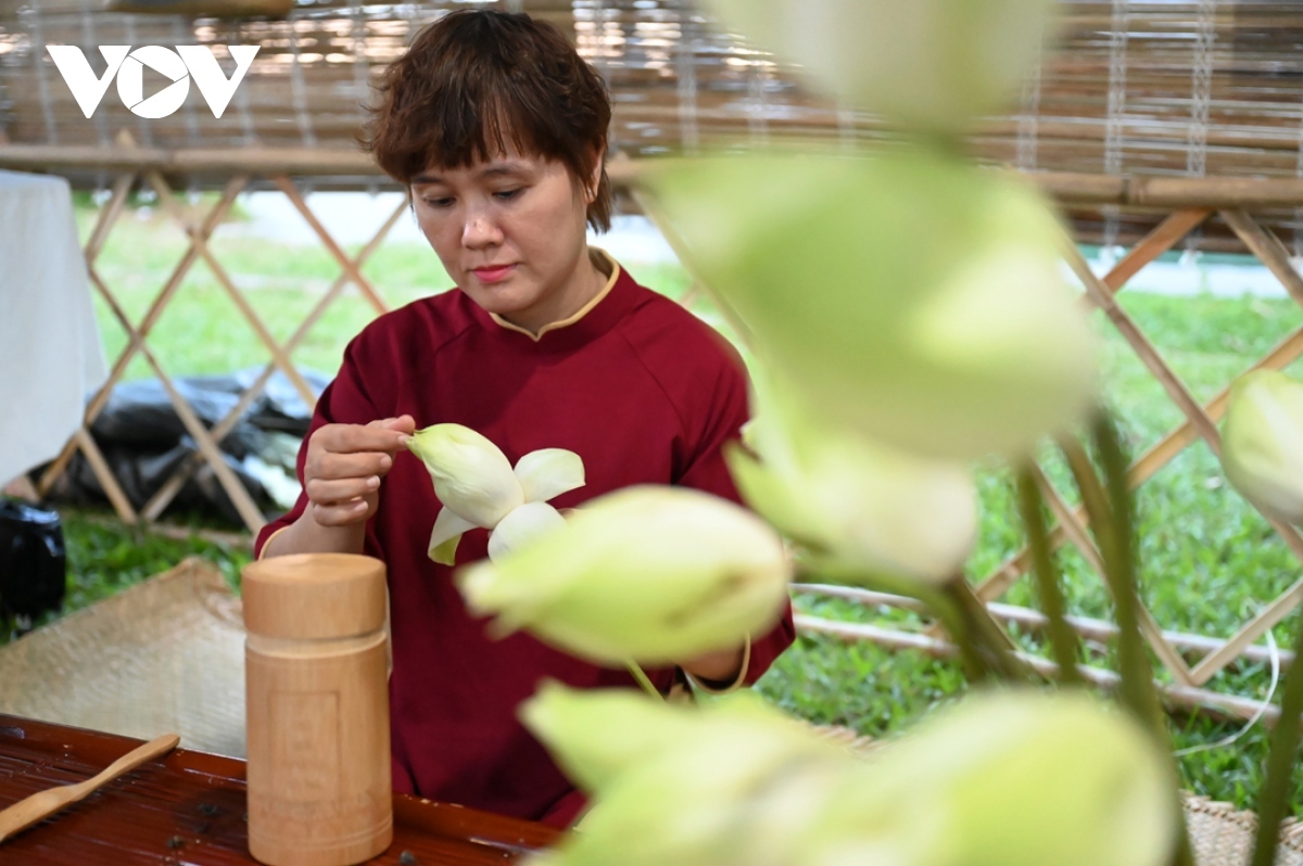 Tea is infused in white lotus.