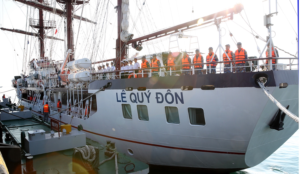 Sailing vessel HQ 286 - Le Quy Don of the Vietnam People’s Navy