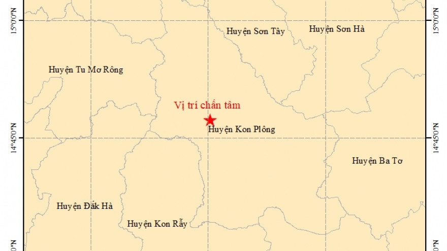 Earthquakes often occur in Kon Plong district of the Central Highland province of Kon Tum